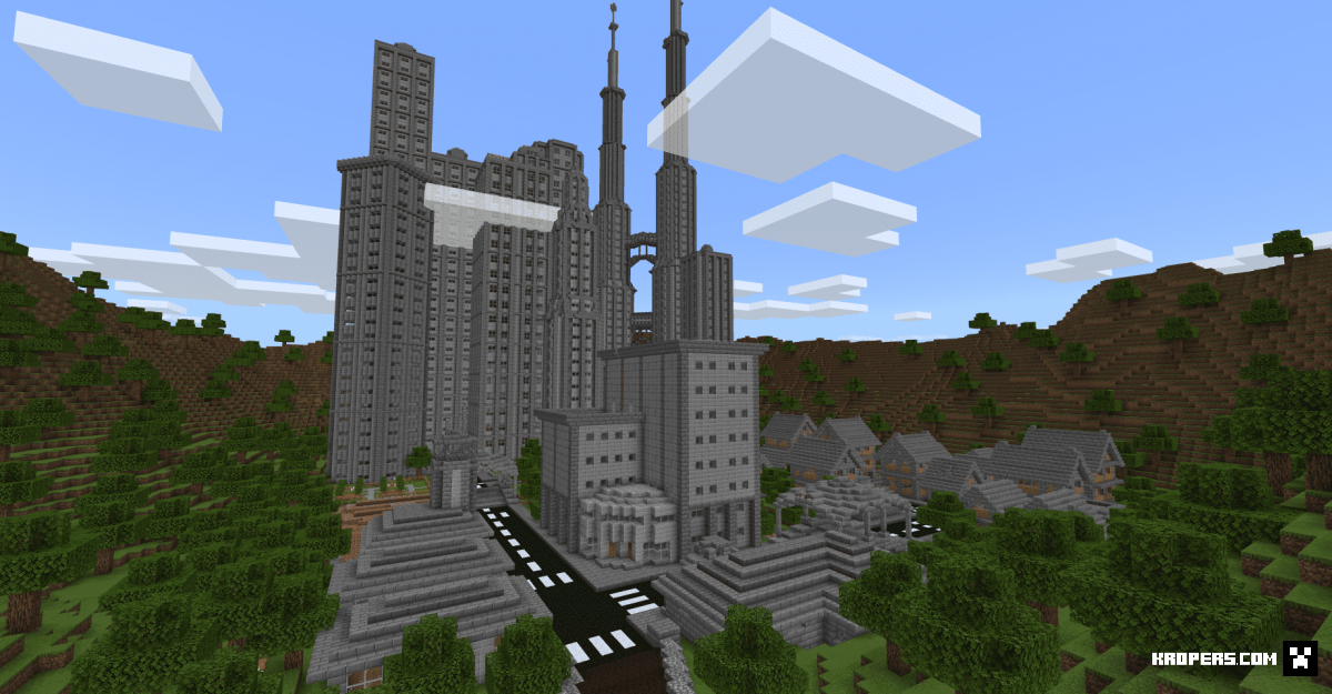Map of the city after the Apocalypse for Minecraft 