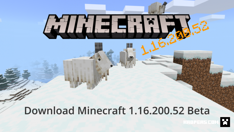 Download Minecraft PE 1.16.200.52 Beta