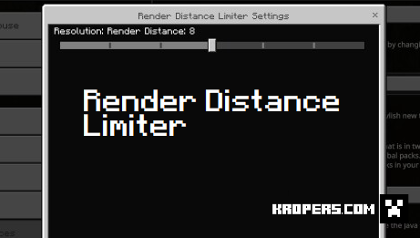 Render Distance Limiter