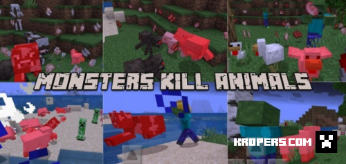 Monsters Kill Animals Add-On