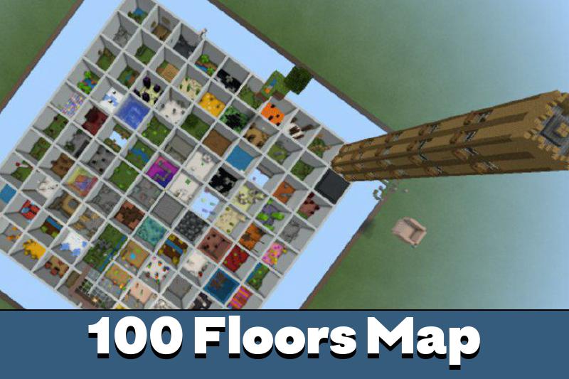 Карта 100 этажей для Minecraft PE.