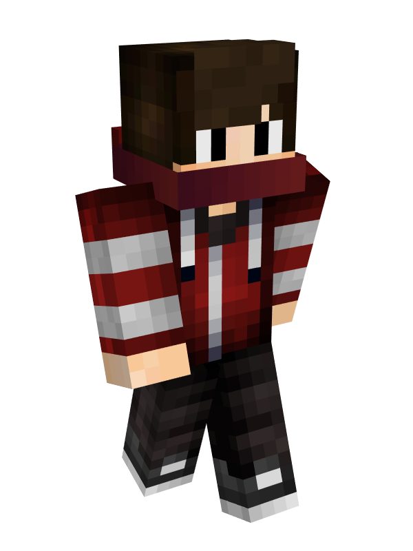 Скин Майнкрафт Ниндзя в полосатом красном