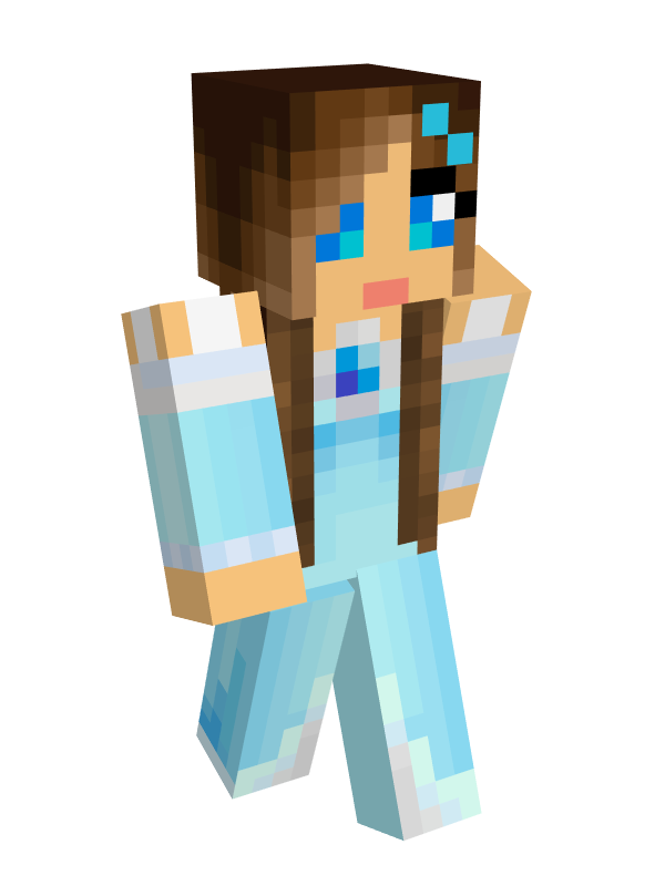 Скин Майнкрафт Девочка в голубом платье