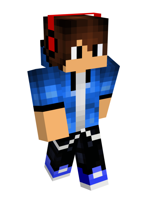 Скин Майнкрафт Модный пацан в красных наушниках