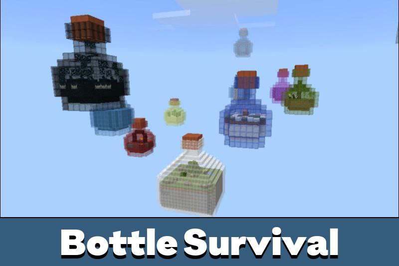Карта Выживания для Minecraft PE в Бутылке.