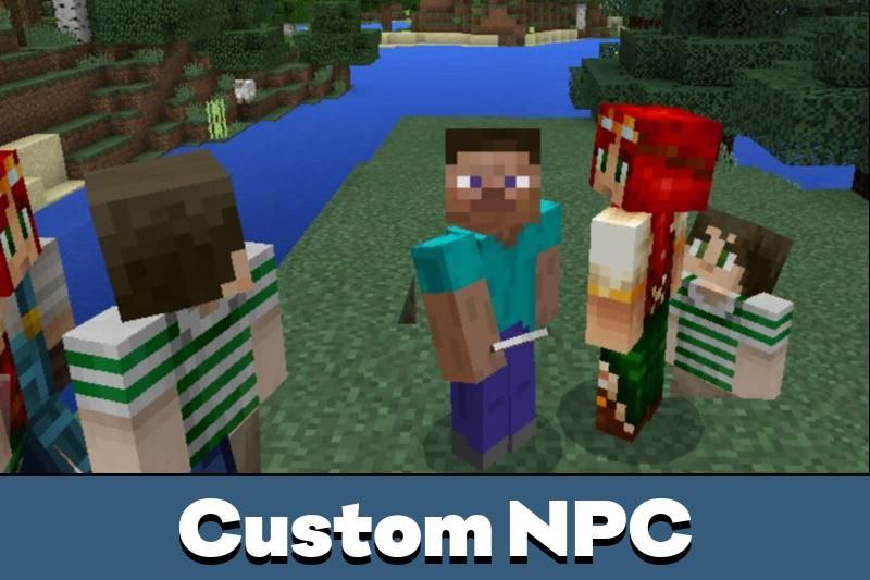 Пользовательский мод NPC для Minecraft PE.