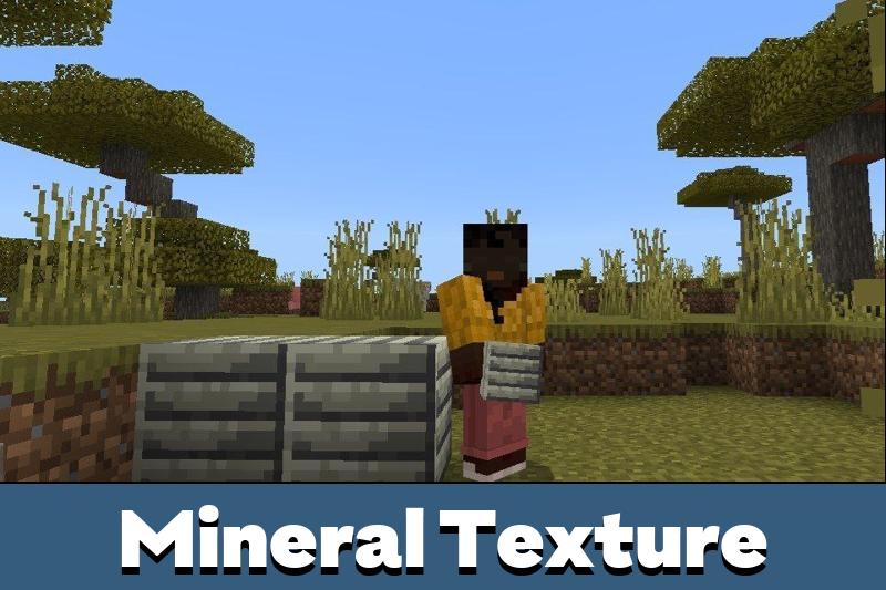 Пакет текстур Минералы для Minecraft PE.