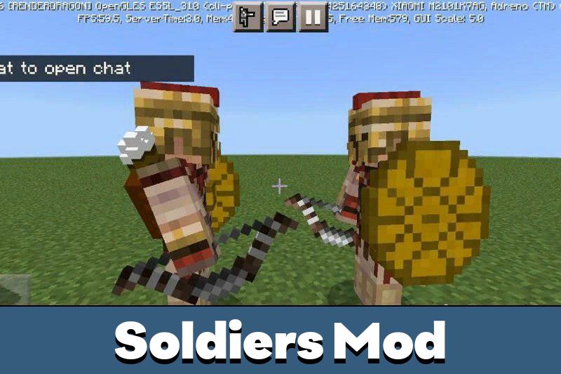 Мод для Minecraft PE Солдаты.